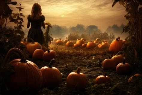 Autumnal Pumpkin Harvest Farm Generate Ai