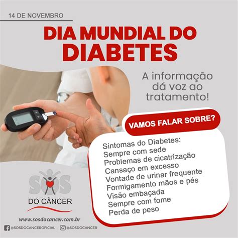 Dia Mundial da Diabetes SOS do Câncer