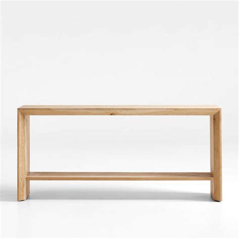 Baja Natural Oak Console Table Reviews Crate Barrel