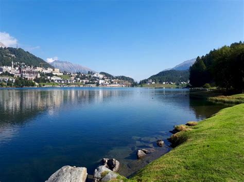 St Moritzersee Engadin Gr Schweizersee Ch