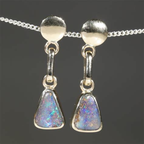 OPAL GOLD EARRINGS | Natural Australian mined Opal