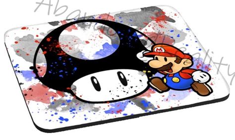 Ready To Ship Paper Mario Watercolor Mouse Pad Etsy