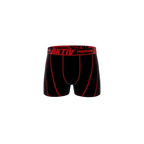 Lot De 4 Boxers Sport Coton Noir Homme Confort Et Respirant FREEGUN Aktiv