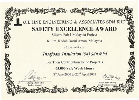 Safety Recognition Certificate Template (1) Templates Inside Safety Reco… | Awards certificates ...