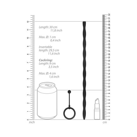 Ouch Urethral Sounding Silicone Plug And Cock Ring Set Black