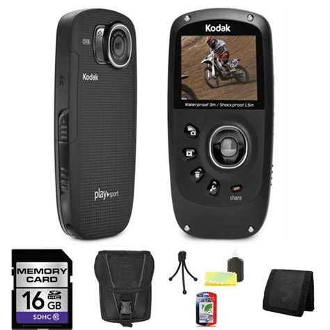 Kodak PLAYSPORT Zx5 Video Camera Black 16GB CASE