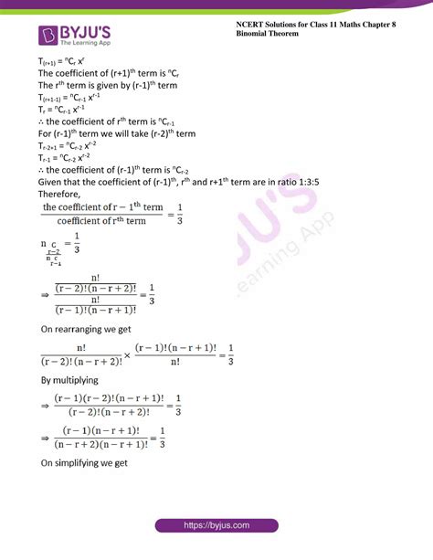 Ncert Solutions Class 11 Maths Chapter 8 Binomial Theorem Free Download