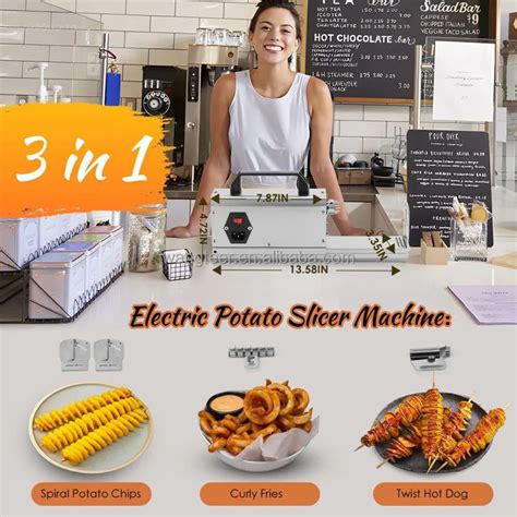 Automatic Hot Sale Electric Twisted Potato Cutter With Counter Manual