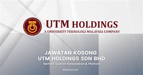 Jawatan Kosong UTM Holdings Sdn Bhd Jawatan Kosong Terkini