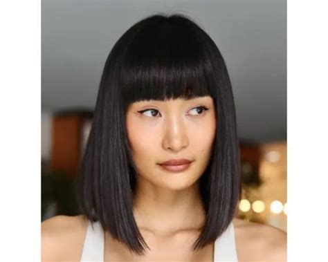 Best Shoulder Length Haircuts With Bangs Fabbon