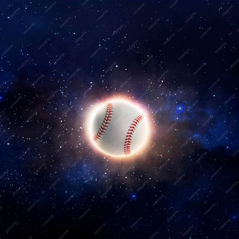 premium photo baseball ball    planet view  space
