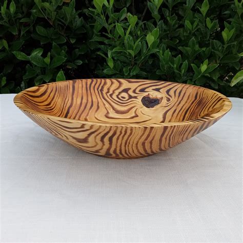 Large Wooden Fruit Bowl/ 14 Handmade Wood Bowl/ Unique Turned Wood ...