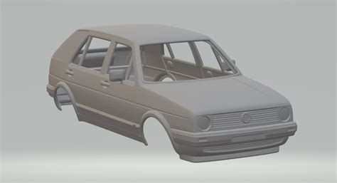 Descargar Archivo STL Volkswagen Golf Mk2 1983 Objeto Imprimible En