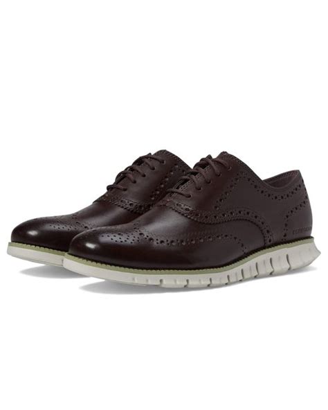 Cole Haan Zerogrand Wing Tip Oxford In Black For Men Lyst