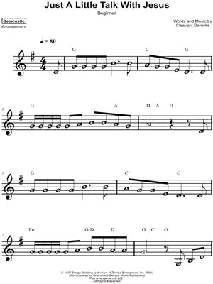 "Just a Little Talk with Jesus" Sheet Music - 7 Arrangements Available Instantly - Musicnotes