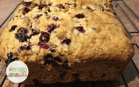 Healthy Cranberry Orange Loaf Recipe - An Off Grid Life