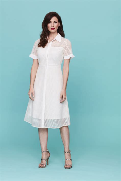 The Classic Shirtdress Gets A Luxe Upgrade In Beautiful White Lace