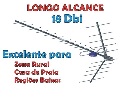 Antena Digital Externa K Yagi Para Tv Longo Alcance Alta Ganho E