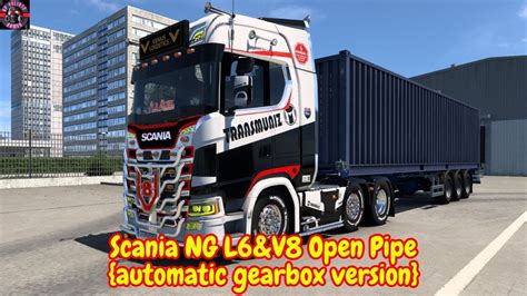 Ets V Scania Ng L V Open Pipe Automatic Gearbox Version