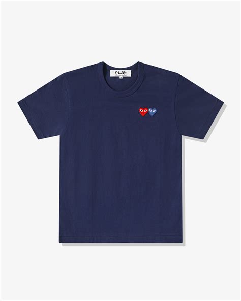 Play T Shirt With Double Heart Navy Dsml E Shop