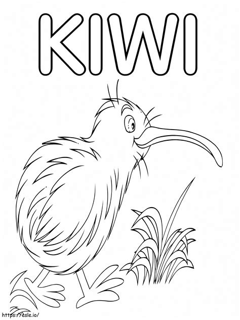 Kiwi Bird Walking coloring page