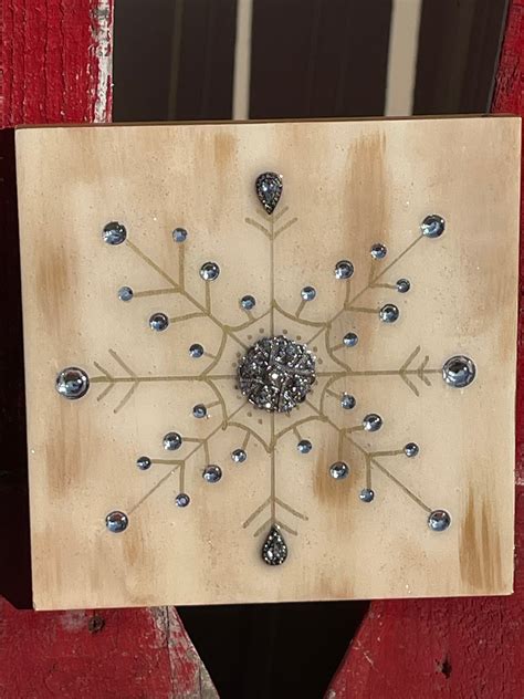 Glass Snowflake, Snowflake Art, Christmas Decoration, Winter Art, Gift for Mom, Sister, Friend ...