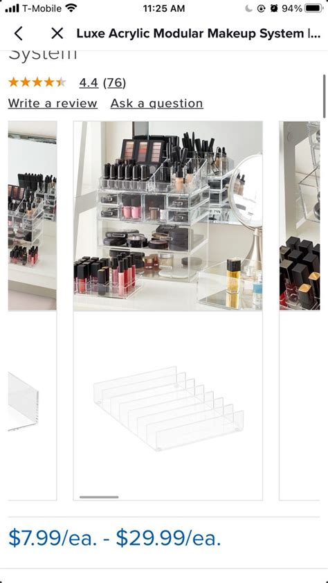 Luxe Acrylic Modular Makeup System System Bathroom Modular Makeup