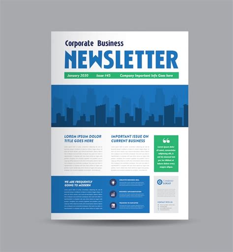 Newsletter Front Page Layout