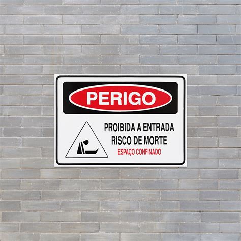 Combo Placas De Sinaliza O Perigo Proibida A Entrada Risco De Morte