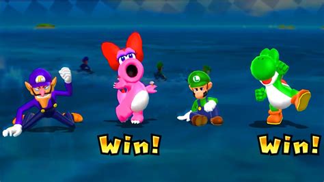 Mario Party 9 Minigames Step It Up Challenge Waluigi Vs Luigi Vs