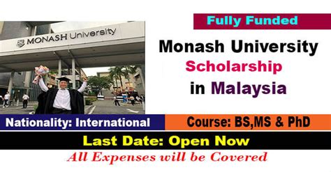 Monash University Scholarship 2024 25 In Malaysia [fully Funded]