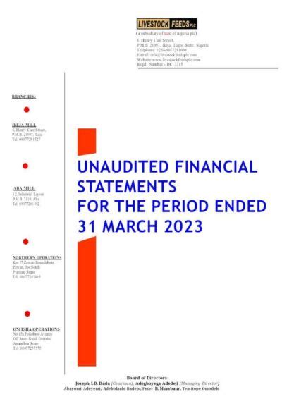 Livestock Feeds Plc Livest Ng Q Interim Report