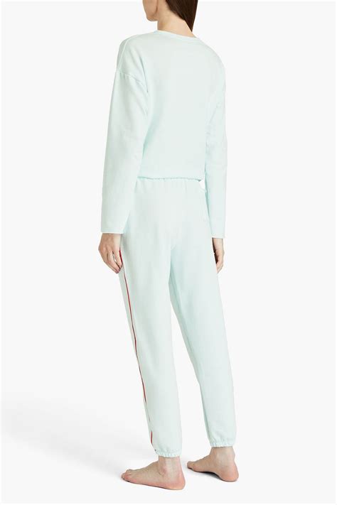 Dkny Appliquéd Cotton Blend Jersey Pajama Pants The Outnet