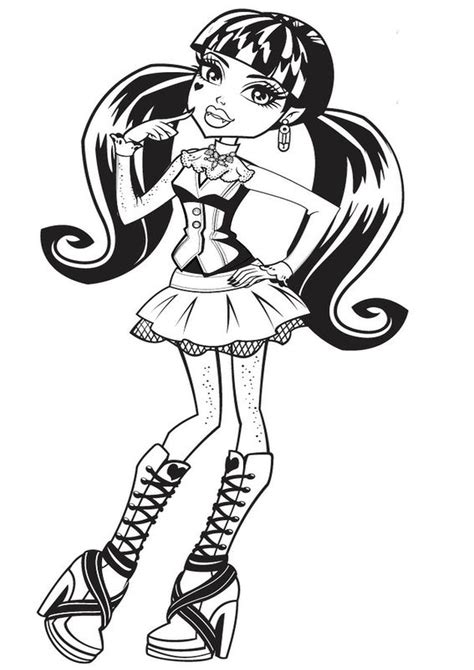 Kolorowanka Monster High Draculaura Kolorowanki Dla Dzieci Do Druku