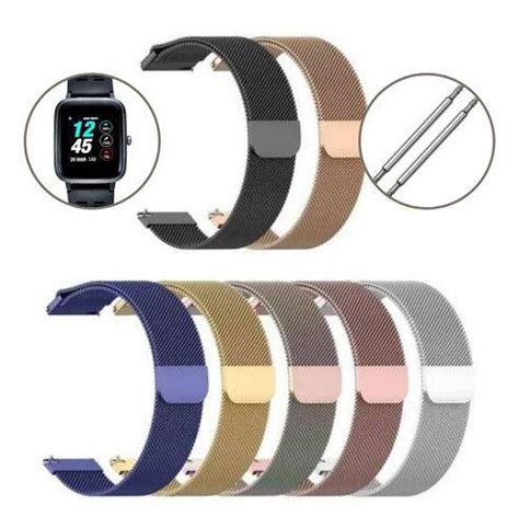 Pulseira Milanesa Metal Smartwatch Mormaii Life Glifo Pro Dm