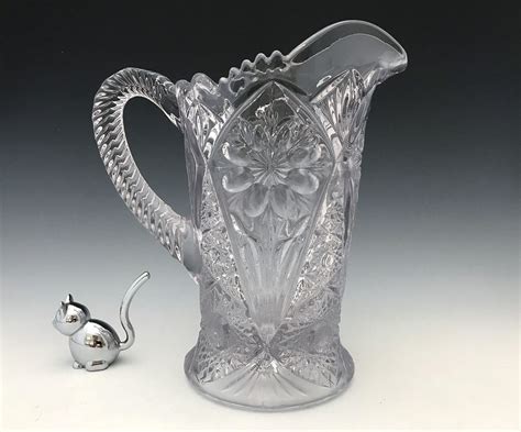 Eapg Pitcher Imperial Glass Company No 4474 La Rochelle Pattern Omn Early American