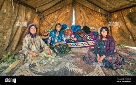 Shiraz Iran May Qashqai Nomadic Women Inside A Tent The