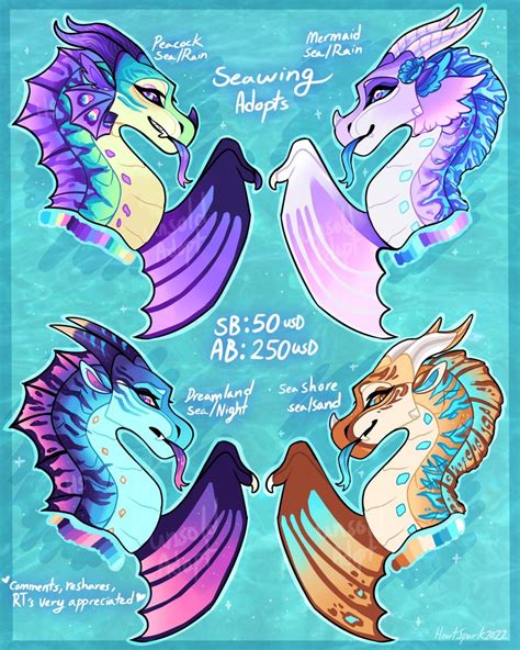 Seawing Adoptables By Inkfang Fur Affinity [dot] Net