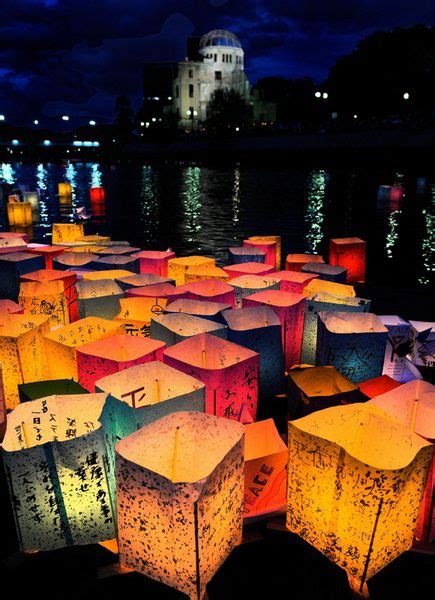 Hiroshima Lantern Floating Hiroshima Memorial Park In Japan Japan