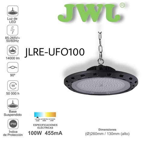 Campana Led Tipo Ufo Suspendiso W Lighting King