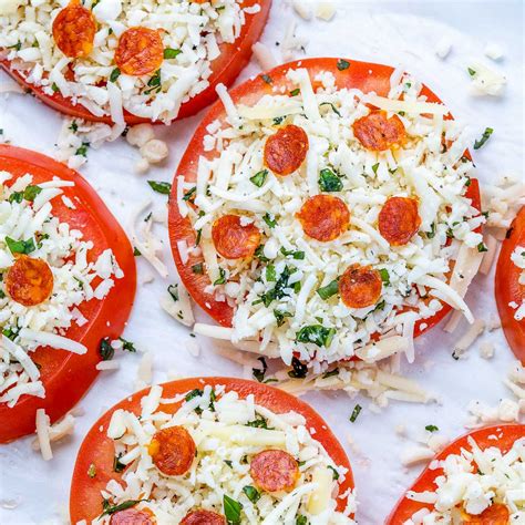 Baked Pizza Tomato Slices Clean Food Crush