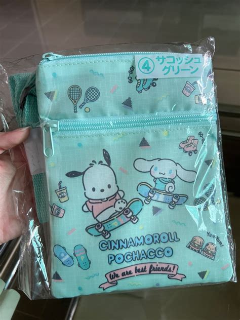 Sanrio Cinnamoroll Pochacco Ichiban Kuji Skateboard Buddies Sling Bag