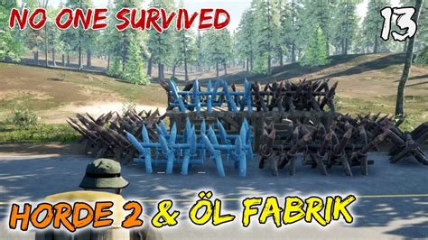 No One Survived 13 Horde 2 Öl Fabrik Looten Zombie Survival