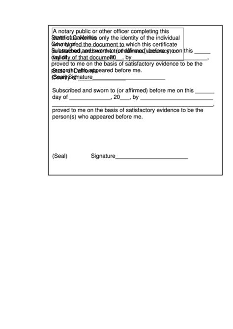 Printable Notary Forms California Printable Forms Free Online