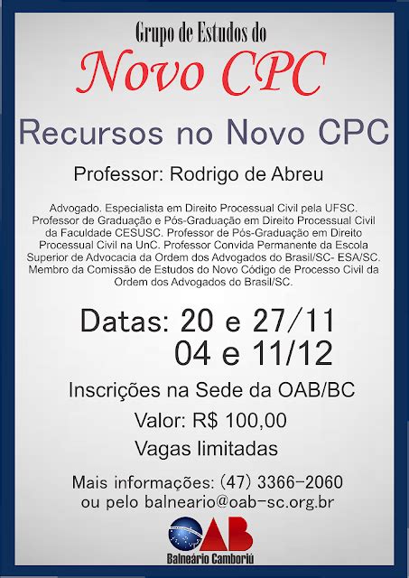 Blog Oab Bc Subse O De Balne Rio Cambori Convite Grupo De