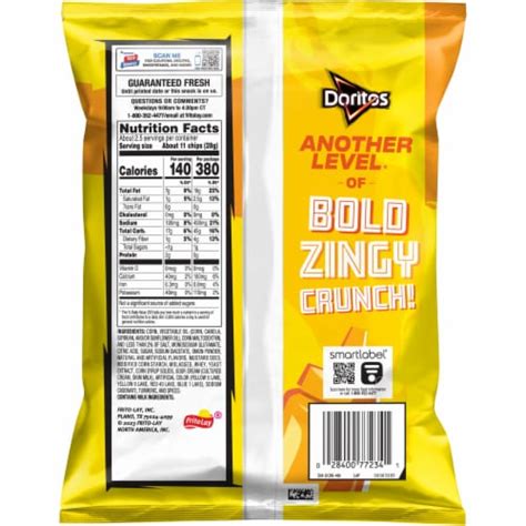 Doritos Hot Mustard Flavored Tortilla Chips 2 63 Oz Kroger