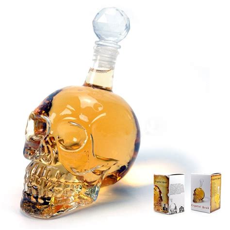 Skull Wine Bottle Ml Crystal Head Skull Vodka Skull Wine Etsy