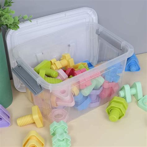 Baskets & Bins Transparent Vareone 7.5 Litre Small Plastic Storage Box ...