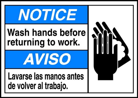 Bilingual Hand Washing Signs