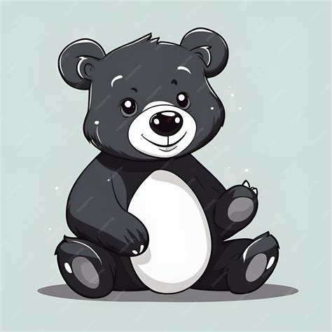 Premium AI Image | Small cute cartoon smiling bear